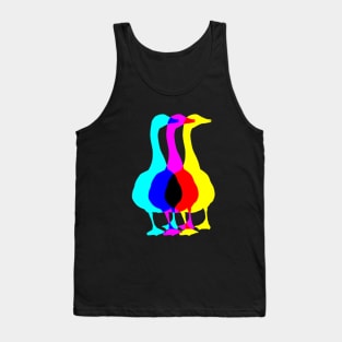 Trippy Multi-Colored Goose Tank Top